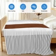 thumbnail image 4 of Contemporary Brown Cooling Blanket, Lightweight Breathable Summer Throw Blanket with Double Sided Cold Effect, Modern Art Boho Striped Black Picnic Beach Blankets Bed Sheet for Hot Sleepers 50"x60", 4 of 8