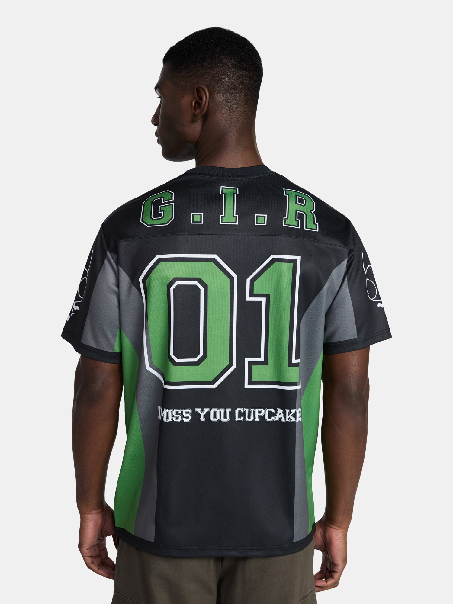 Invader Zim Men's and Big Men's Front Back Graphic Soccer Jersey with Short Sleeves, Sizes XS-3XL