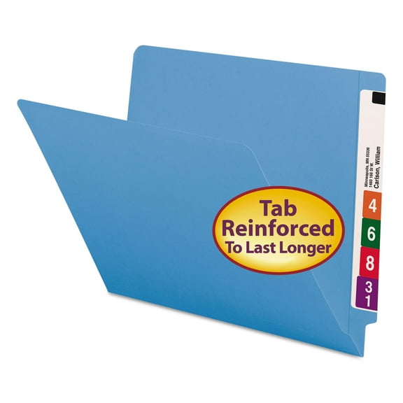Smead Colored End Tab File Folder, Shelf-Master® R