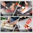 thumbnail image 5 of SYNYLIIFE Titanium Cutting Board Set of 3, Metal Chopping Board for Kitchen, Double-Sided, Knife Friendly, Dishwasher Safe, Ideal for Meat, Fruit, Vegetables, 5 of 7