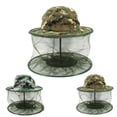 thumbnail image 1 of yingyy Unisex Camouflage Fishing Net Mesh Caps Head Bug Insect Prevention Outdoor Hat Face Protector Midge Mosquito Bug Insect Prevention Outdoor Hunting Sun Hat, 1 of 9