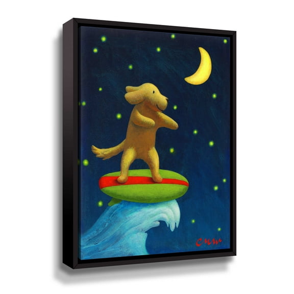 Artwall Night Rider, Gallery Wrapped Floater-framed Canvas by Chris Miles