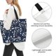 thumbnail image 3 of Fotbe Cherry Blossoms on Navy Background Bolsa Tote Estética de Lona con Estampado para Mujer - Bolsa Reutilizable de Hombro Casual para Vacaciones, Compras, Trabajo y Gimnasio, 3 of 8