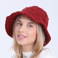 thumbnail image 2 of Women's Autumn And Winter Woolen Pot Hat Fashion And Cute Knitted Warm And Cold Fisherman Hat, 2 of 9