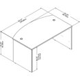 thumbnail image 4 of Studio C 60W x 36D Bow Front Desk in Storm Gray - Engineered Wood, 4 of 9
