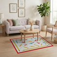 thumbnail image 3 of ODIKA Classroom Pencil Schoolgirl Tossed Polka Dot School Abstract for Playroom, Bedroom, Reading Nook, Pet Friendly & Kids Safe Play, 3 of 7