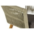 thumbnail image 5 of DecMode Woven Rope Outdoor Dining Chair with Polyester Cushions and Slender Tapered Legs - Wood - Set of 2 - Light Brown, 5 of 14