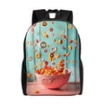 thumbnail image 1 of Lsque Floating Colorful Cereal Travel Laptop Backpack, Business Slim Sturdy Laptops Backpack, Water Resistant College School Computer Bag Gift Fits 15.6 Inch Notebook, 1 of 8