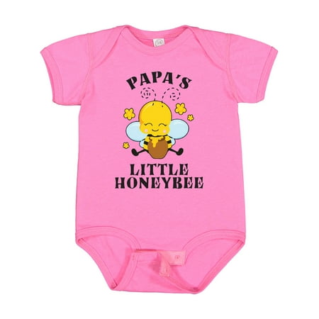 

Inktastic Cute Bee Papa s Little Honeybee with Stars Gift Baby Boy or Baby Girl Bodysuit