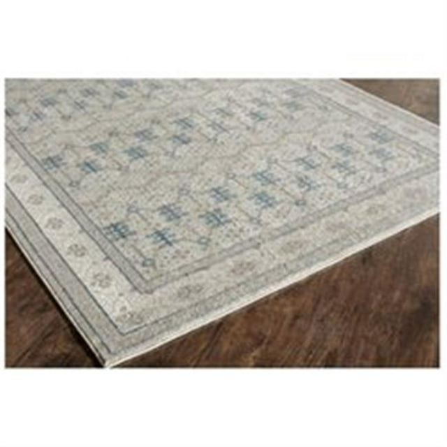 Rugs America 25588 Estelle Ivory Gray Oriental Rug, 4 ft. x 5 ft. 7 in.