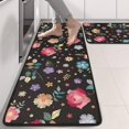 thumbnail image 2 of Kitchen Rugs Sets Of 2,Pioneer Flower Floral Print Pattern Anti Fatigue Kitchen Mat Rugs Non Slip Washable,Decorative Kitchen Floor Mats for Kitchen,Sink,Laundry,17"x47"+17"x47", 2 of 5