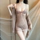 thumbnail image 1 of Conjunto de tres piezas de ropa interior sexy de estilo europeo y americano de talla grande, conjunto de falda de tul de encaje sexy, 1 of 5