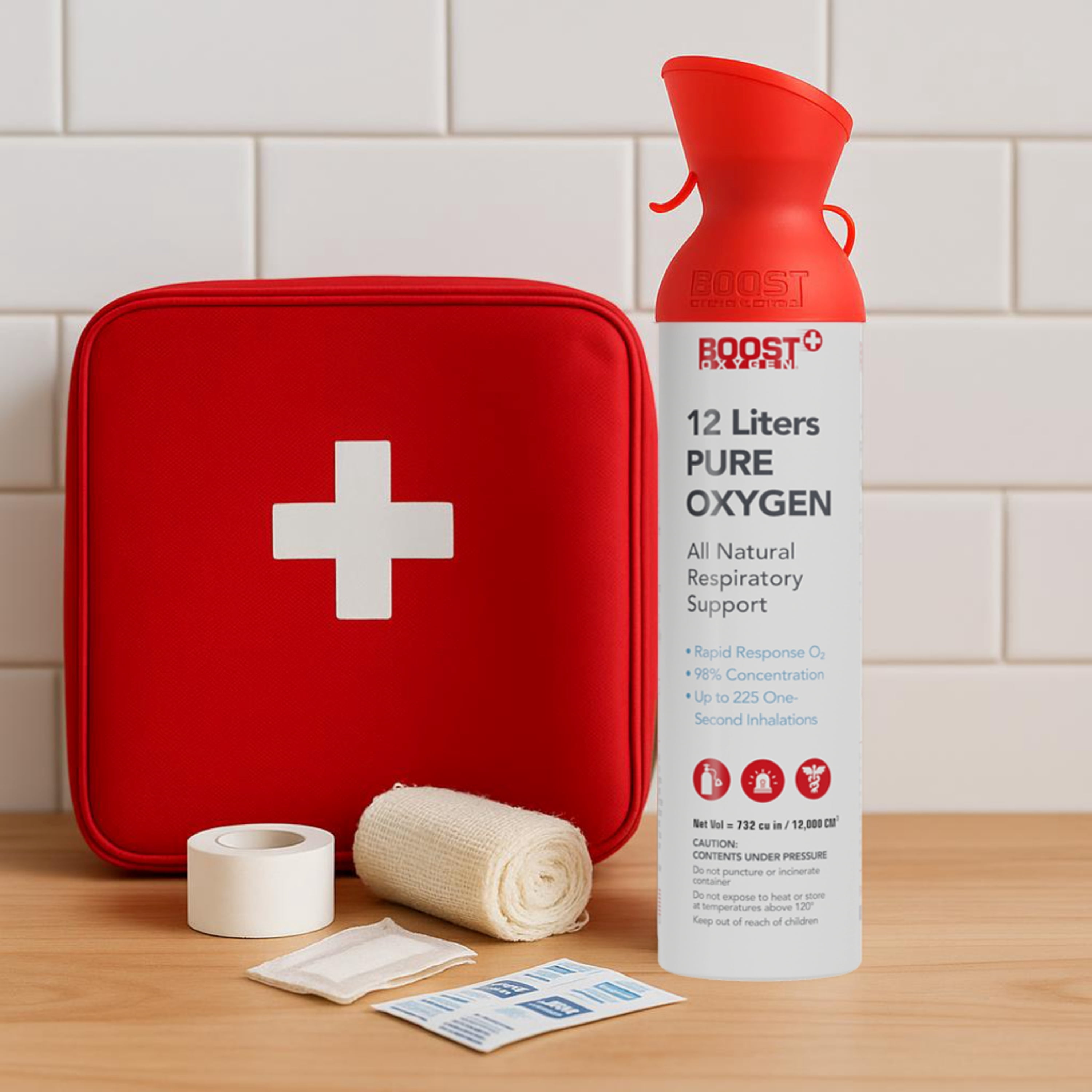 Boost Oxygen Rapid Response Portable Canned Oxygen, Natural, 12L
