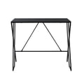 thumbnail image 5 of Home Casa Laptop Writing Study Table Simple Z-Shaped Metal Frame Desk Easy Assemble Space Saving Table for Home Office Study Room Living Room, Black, 5 of 9