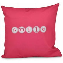 Simply Daisy 16" x 16" Smile Word Print Pillow