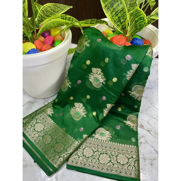 Banarsi Semi Georgget fancy saree