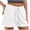 White, variant on SuTry Womens Ribbed Knit Shorts Drawstring Elastic Waist Scalloped Hem Lightweight Breathable Casual Summer Relaxed Fit Everyday Shorts