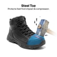 thumbnail image 2 of NORTIV 8 Steel Toe Work Boots for Men Waterproof Slip Resistant Safety Construction Boots TOWER, 2 of 8
