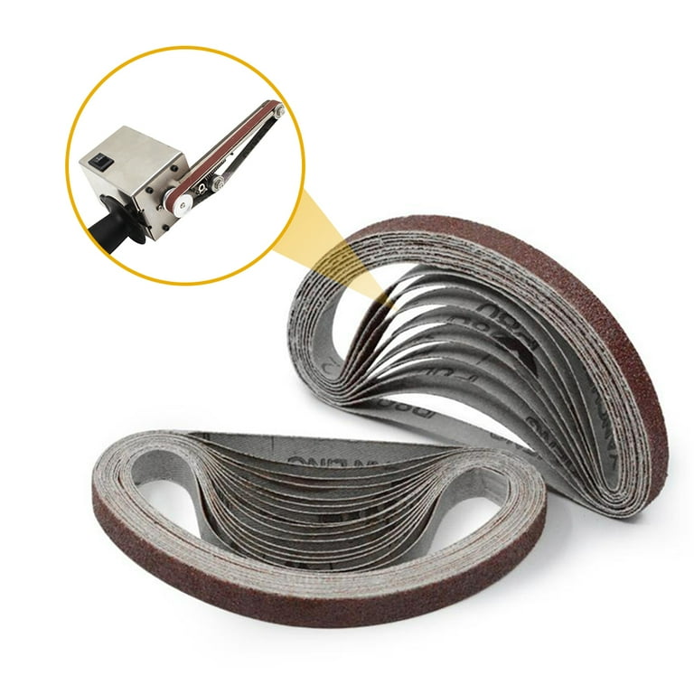 Carevas 10pcs 10x330mm Abrasive Sanding Belts 240 Grit Sanding