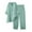 Mint Green, variant on ZZwxWA Linen Set for Women 2 Piece Summer Outfits Plus Size Short Sleeve Graphic Tees Capri Pants Lounge Matching Sets Womens Solid Casual Sets Up to 60% Off