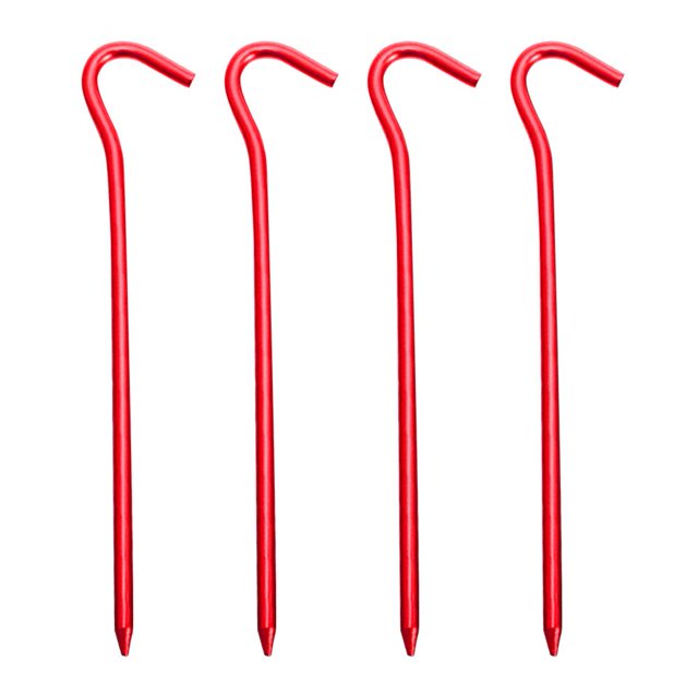 cámping 4 piquetas para tienda de campaña con ganchos estacas de jardín clavos para toldo (rojo) Hugtrwg Para estrenar