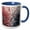 Blue/White, variant on 3drose, Red White and Blue Image of Paint Splatter, 11oz Magic Transforming Mug