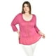 thumbnail image 1 of Blusa con detalle de encaje Roman Fashion /Tallas Extras, 182 (Magenta) fucsia oscuro 42, 1 of 5