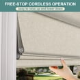 thumbnail image 4 of BERISSA No Drill No Tools Blackout Roman Shades for Indoor Windows Cordless, Tension Roman Blinds,Pull Down Window Shades for Home Office Easy to Install,70% Blackout Beige, ,34"W X 72"H, 4 of 8