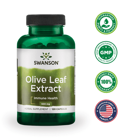 Swanson Herbal Supplements Olive Leaf Extract 500 mg Capsule 120ct