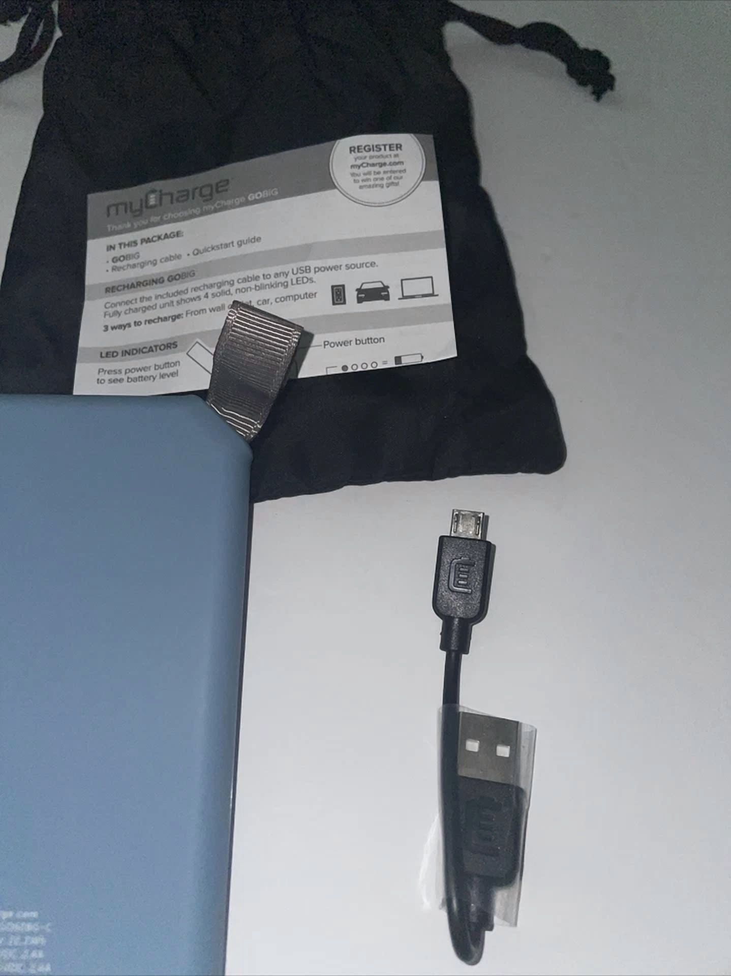KLYNE- Mycharge Go Big Portable Charger 6000Mah External Battery Pack With Usb And Case