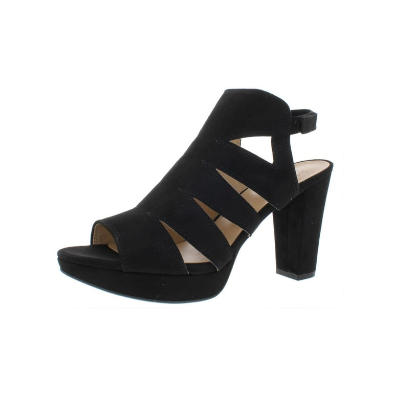 Naturalizer Womens Etta Faux Suede Caged Heel Sandals Walmart