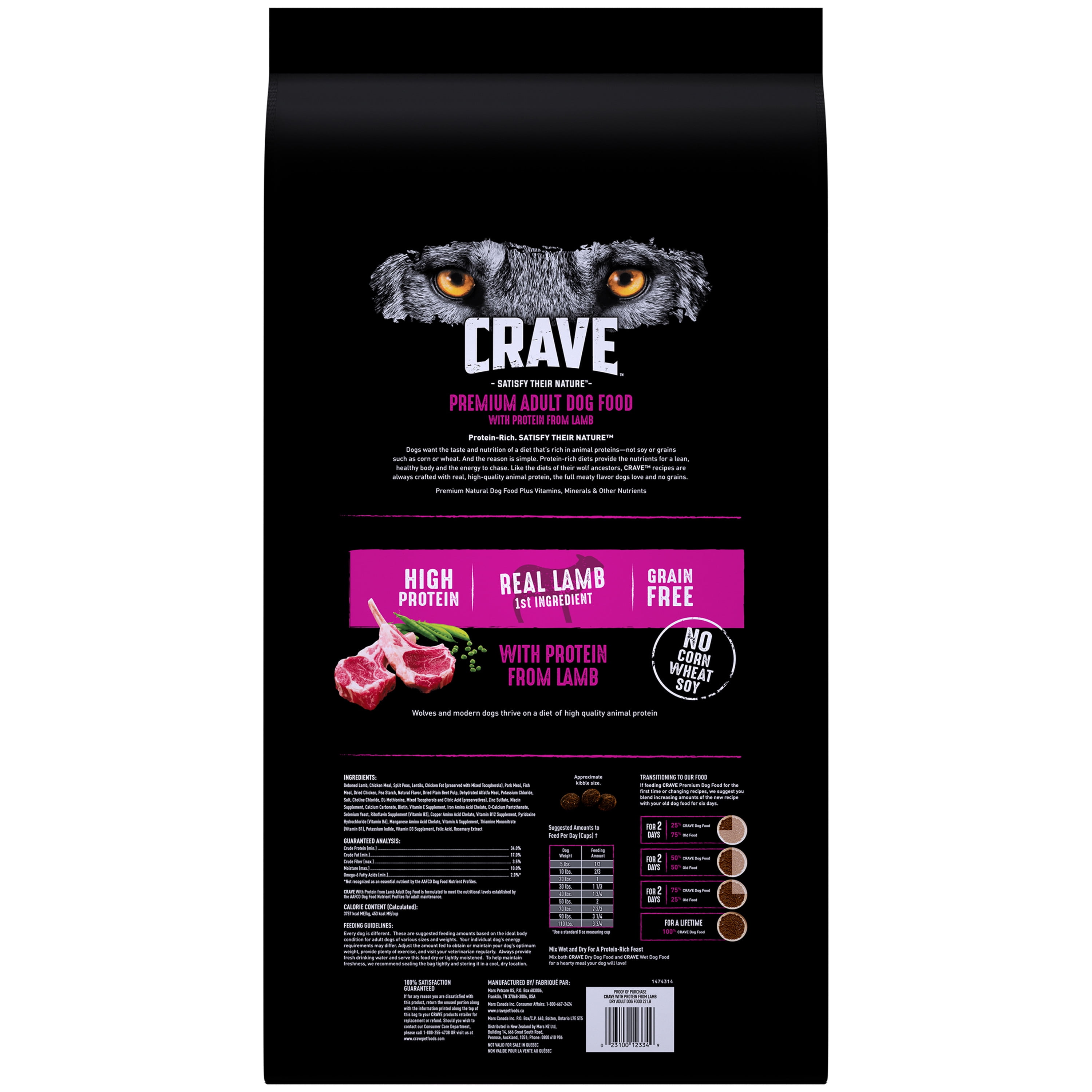 crave lamb and venison dog food