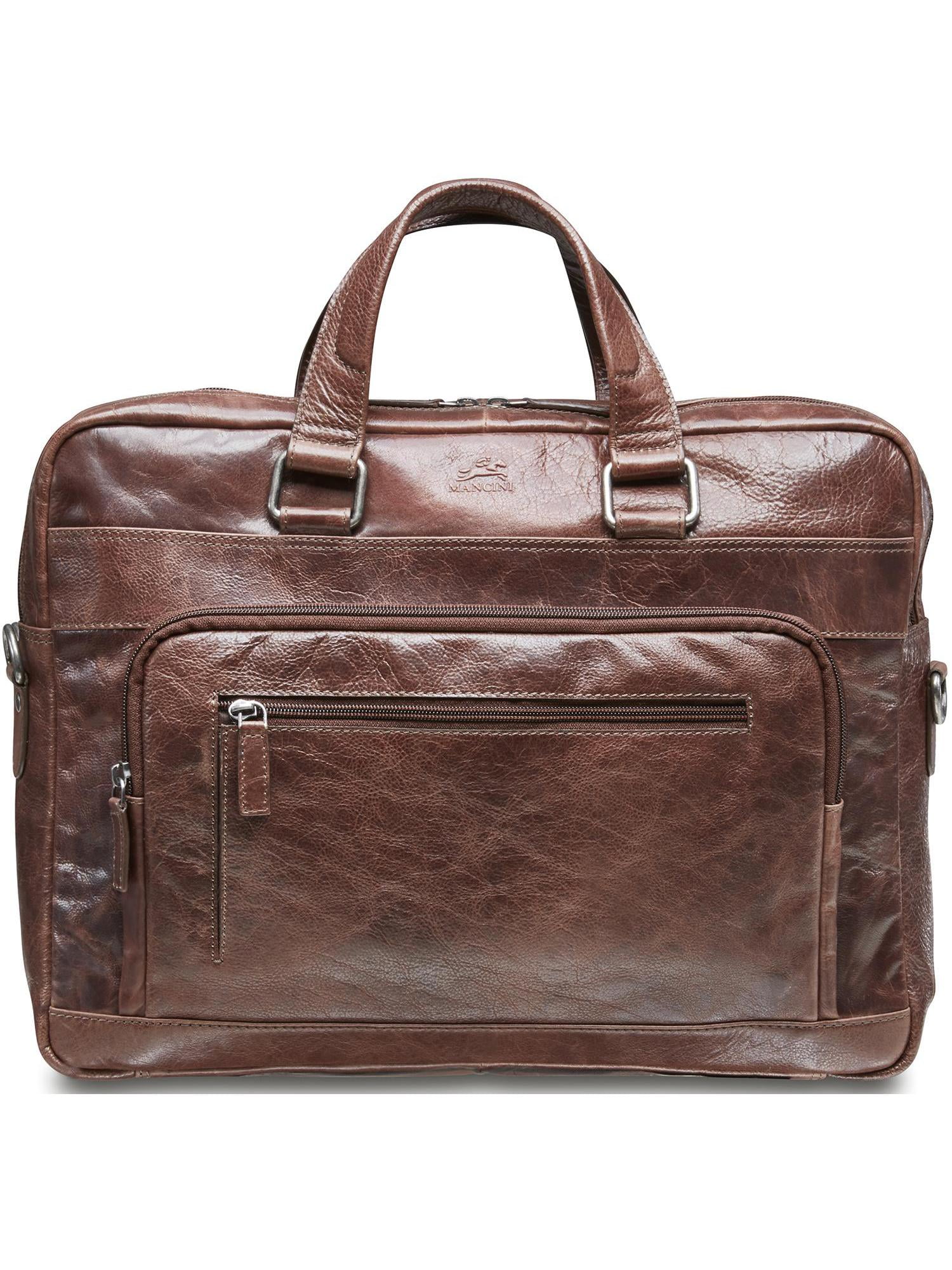 mancini leather briefcase