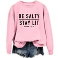 thumbnail image 4 of Clothing Sweatshirt for Women Be Stay Lit Sweatshirt for Women Loose Fit Sayings Shirt Gifts for Women Oversized Sweatshirt for Women Pink L, 4 of 4