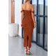 thumbnail image 2 of Vestido largo con hombros descubiertos para mujer PRETTYGARDEN, verano 2025, 2 of 9