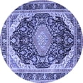thumbnail image 1 of Ahgly Company Machine Washable Indoor Round Persian Blue Traditional Area Rugs, 5' Round, 1 of 4