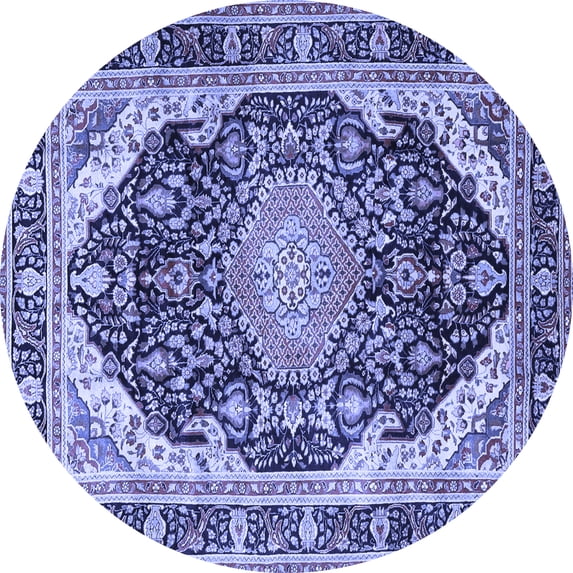 Ahgly Company Indoor Round Persian Blue Traditional Area Rugs, 6' Round