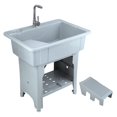 thumbnail image 4 of TidBay Plastic Laundry Sink, Utility Sink Laundry Tub, Portable Hand Wash Station, Outdoor Sink with Hose Hook Up, Freestanding Laundry Sink with Removable Washboard, for Washing Room, Backyard, 4 of 6