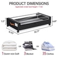 thumbnail image 2 of Almacenamiento para debajo de la cama Yecaye, 60 litros, con ruedas, paquete de 2 unidades, color ne, 2 of 7