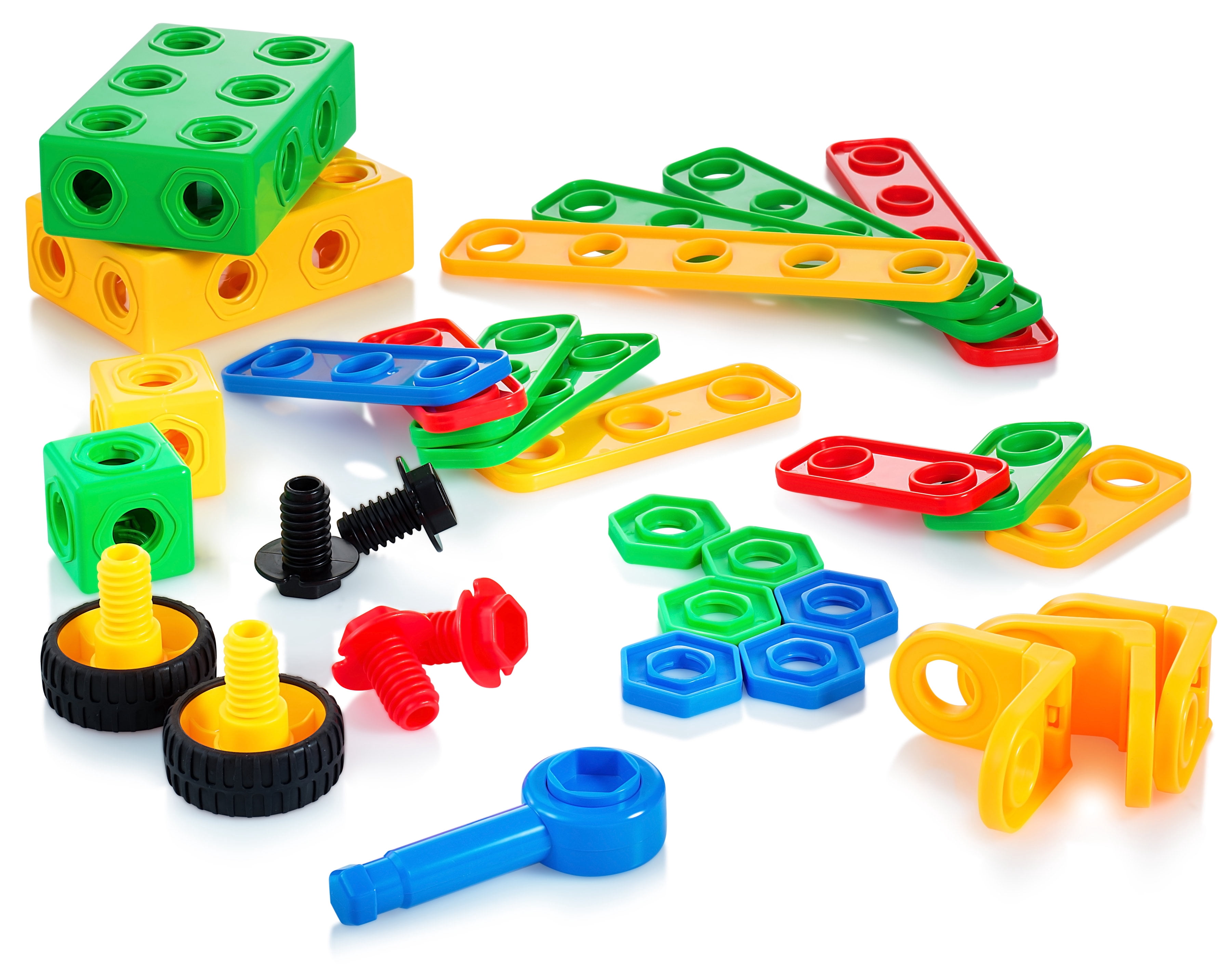 Building Blocks 100 Set - Building Toys Gift for Boys & Girls - STEM Educational Fun Toy Set, Ages 3 Years and Up - Original - By Play22