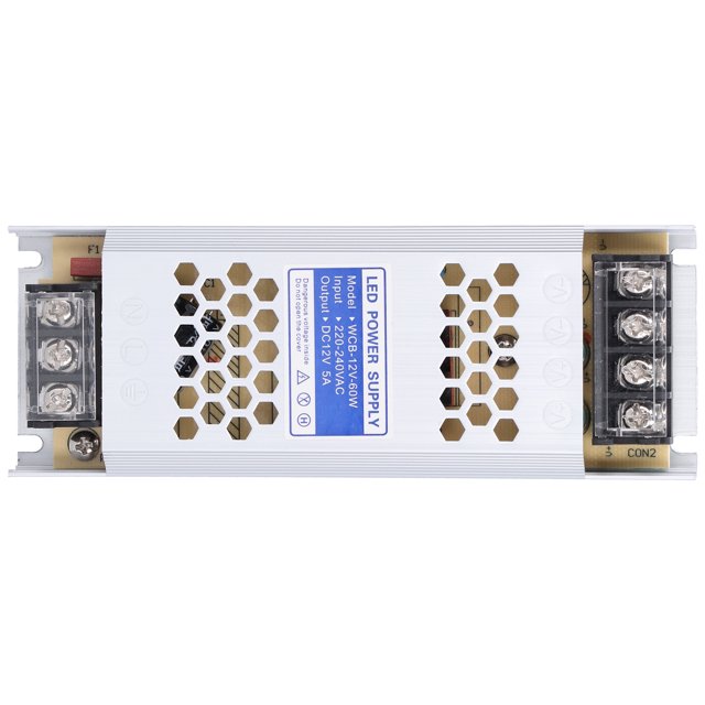 Adaptador de controlador de conmutación de fuente de alimentación LED Caja de luz de transformador de tira larga ultradelgada para publicidad (WCB-12V-60W)