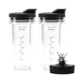 thumbnail image 1 of Vasos de licuadora de repuesto WEIHJMXG para Ninja Bn801 24 oz con 7 aletas cuchillas, 1 of 5