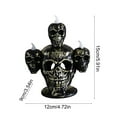 thumbnail image 3 of BGZLEU Halloween Skeleton Skull Candle Holder Skull Candlestick Holder Halloween Home Party Decorative Skeleton Candle Holder Themed Haunted House Bar Party Skull Christmas Candleholders Decoration, 3 of 6