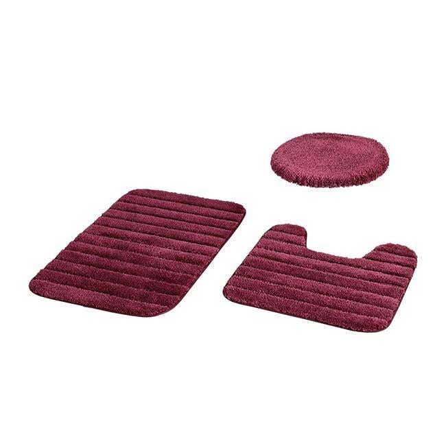 Luxury Nylon 3Piece Rug Set Cranberry
