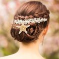 thumbnail image 4 of ColoMX 2 pinzas para el pelo de estrella de mar de cinco puntas hechas a mano, accesorios para el pelo de playa para mujeres y niñas, tamaño aproximado de 5 a 10 cm., 4 of 7