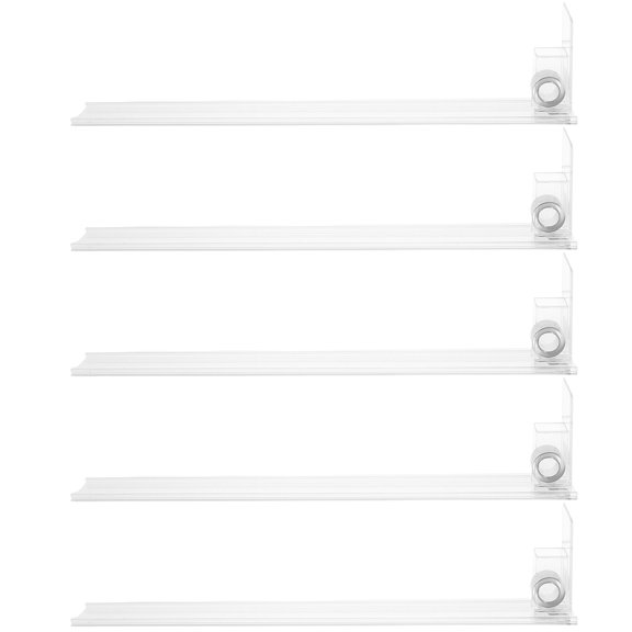 LOLIPPYY 5Pcs Spring Loaded Automatic Drink Pusher for Fridge Transparent Beverage Dispenser for Storage and Display