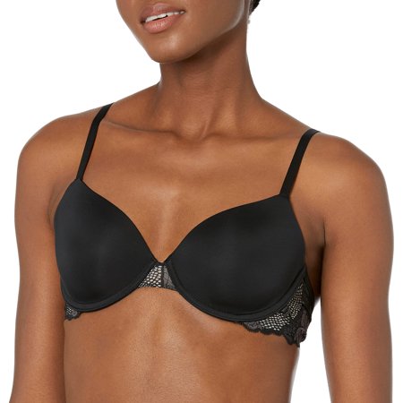 Calvin Klein Women's Perfectly Fit Flex Lightly Lined Perfect Coverage T-Shirt Bra, Black, 30D2