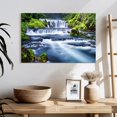 thumbnail image 3 of Elephant Stock Beautiful Waterfall Wall Art - Horizontal Canvas Wall Art - Living Room Wall Decor - Wellness Canvas - Blue And Green Decor - 24" x 16", 3 of 8