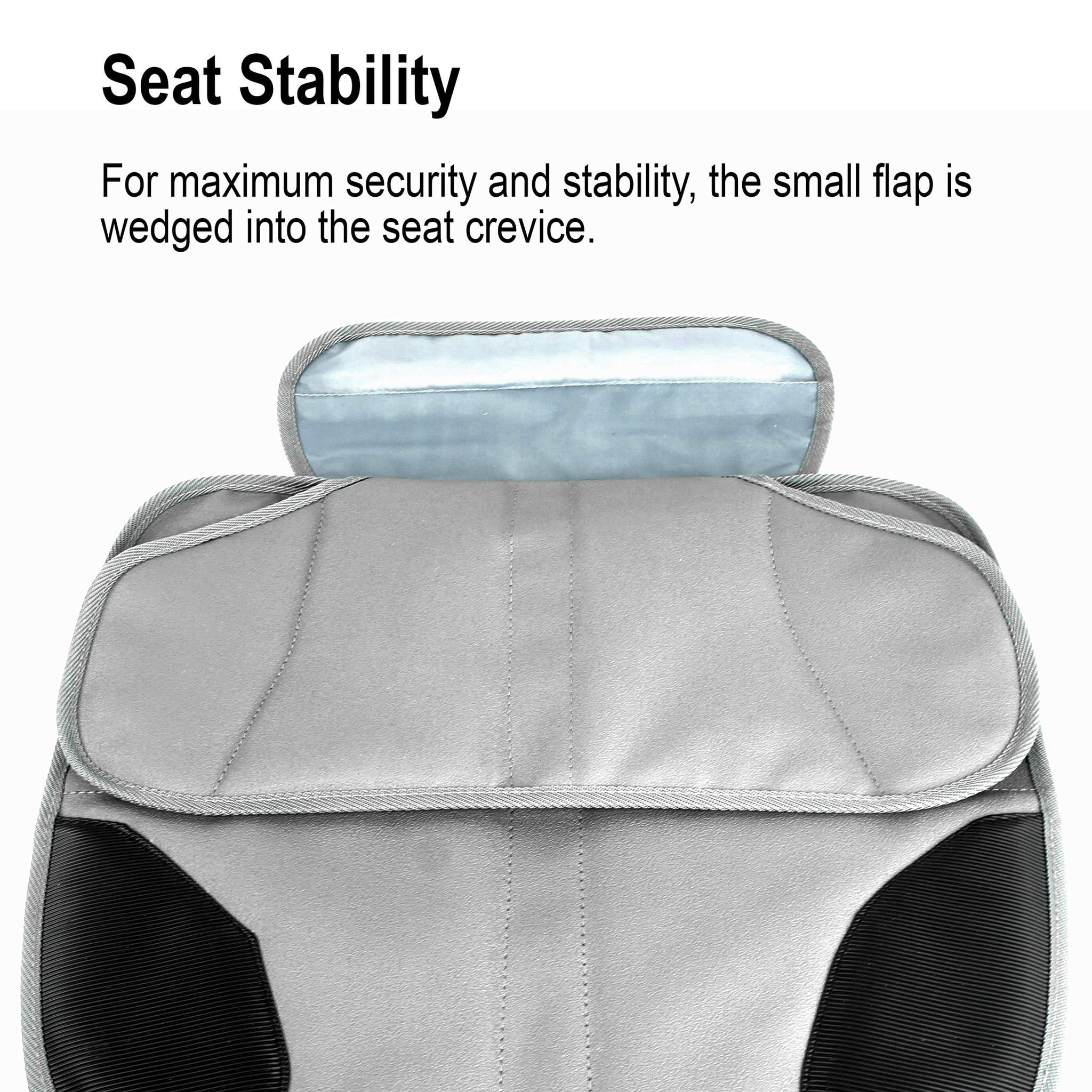 K-Cliffs Car Seat Protector Waterproof Padded Booster Automobile Seat Cover Mat With Front Pockets Gray/Black