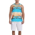 thumbnail image 4 of Easygdp Boards and Beach Men's Mesh Basketball Jersey Quick Drying Sleeveless Shirts Fitted Muscle Tank Tops Sport Round Neck T-Shirt - 3X-Large, 4 of 9